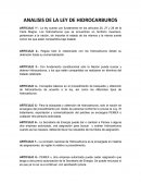 Analisis ley de hidrocarburos.
