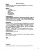 Ley de hooke- El objetivo es estudiar y analizar distintas fuerzas, comprobando la ley de Hooke a través de un experimento.