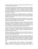 ¿Por que los valores y normas de una organización pueden petrificarse y llevar a un comportamiento carente de ética?