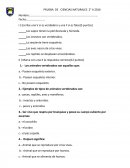 PRUEBA DE CIENCIAS NATURALES 2° A