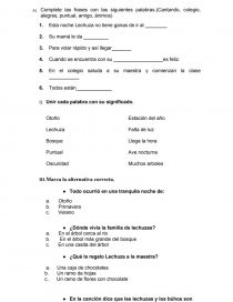 Prueba comprension lectura 5°.. Página 2