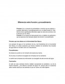 Diferencia entre función y procedimiento