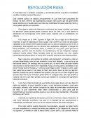 Resumen con respuestas básicas de REVOLUCIÓN RUSA.
