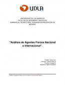 “Análisis de Agentes Físicos Nacional e Internacional”.