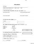 Questions For April Exam