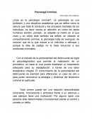 Psicologá Criminal.