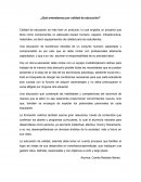 Calidad de educacion.