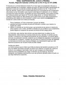 TEMA: SUSPENSIÓN DEL JUICIO A PRUEBA