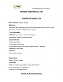 Empresa: Especias Don Julio GERENTE DE PRODUCCIÓN