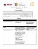 Estructura de un reporte docente.