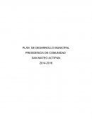 PLAN DE DESARROLLO MUNICIPAL.