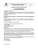 ESPECIFICACIONES TÉCNICAS DE CONTRATACIÓN PARA OBRAS REMANENTES III PANEL.