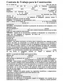 Contrato de Trabajo para la Construcción.