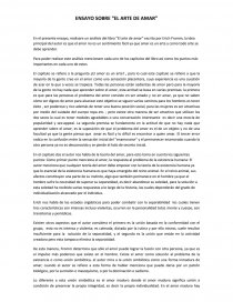 ENSAYO SOBRE “EL ARTE DE AMAR”. Página 1