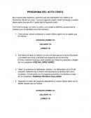 PROGRAMA DEL ACTO CÍVICO..