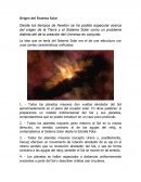 Origen del Sistema Solar.