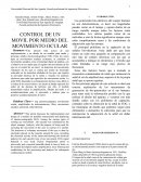 CONTROL DE UN MOVIL POR MEDIO DEL MOVIMIENTO OCULAR.