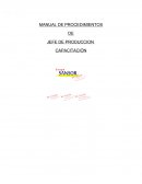 MANUAL DE PROCEDIMIENTOS DE JEFE DE PRODUCCION CAPACITACIÓN