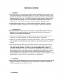 MEDICIONES Y ERRORES. experimental del trabajo en equipo que hemos realizado en la clase