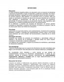 La Real Academia Española define a la educación como el conjunto de disciplinas