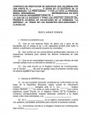 CONTRATO DE PRESTACION DE SERVICIOS QUE CELEBRAN POR UNA PARTE