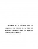 Incidencia de la inflacion para la adquisicion de insumos en el stock de repuestos “San Benito Car´s”