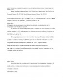 EFECTOS DE LA CONCENTRACION Y LA TEMPERATURA EN LA VELOCIDAD DE REACCION