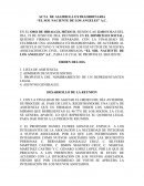 Acta de asamblea extraordinaria “El sol naciente de Los Angeles” A.C