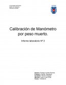 Calibración de un manómetro de peso muerto.