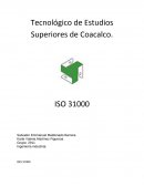 Ingeniería industrial. ISO 31000 Gestión de riesgo