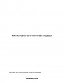 Tema- EL ROL DEL PSICOLOGO EN LA INTERVENCION PSICOSOCIAL.