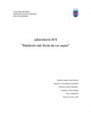 Laboratorio de titulo de vapor.