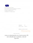 Acto 195 de conmemoración de la Batalla de Carabobo