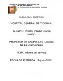 INFORME DE SERVICIO GINECOLOGIA Y OBSTETRICIA.