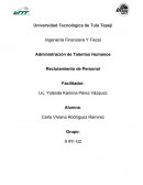 Ejemplo de reclutamiento en una empresa.