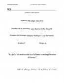 La falta de motivación en el alumno y la falta de tareas