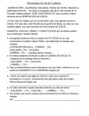 PROGRAMA DE FÍN DE CURSOS.