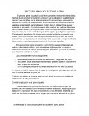 PROCESO PENAL ACUSATORIO Y ORAL