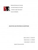 Advertising strategies and objectives.