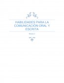 Trabajo habilidades orales y escritas