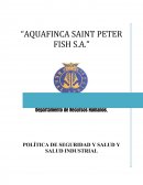 POLÍTICA DE SEGURIDAD Y SALUD Y SALUD INDUSTRIAL
