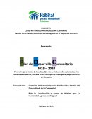 Plan de desarrollo comunitario El Barrial Morazan.