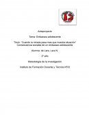 Título: “Cuando la mirada pesa mas que nuestra situación”