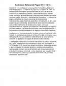 Análisis de Balanza de Pagos 2013 – 2015.