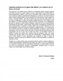 Cambios políticos en la región San Martin y su relación con la ética y la moral