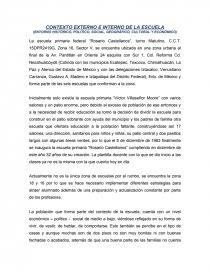 CONTEXTO EXTERNO E INTERNO DE LA ESCUELA.. Página 1