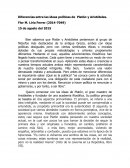 Diferencias politicas entre Platon y aristoteles.