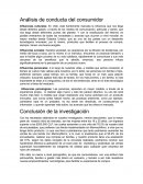 Analisis de conducta del consumidor