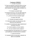 Cuestionario Concepto de posesión.