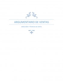 Argumentario de ventas. Página 1